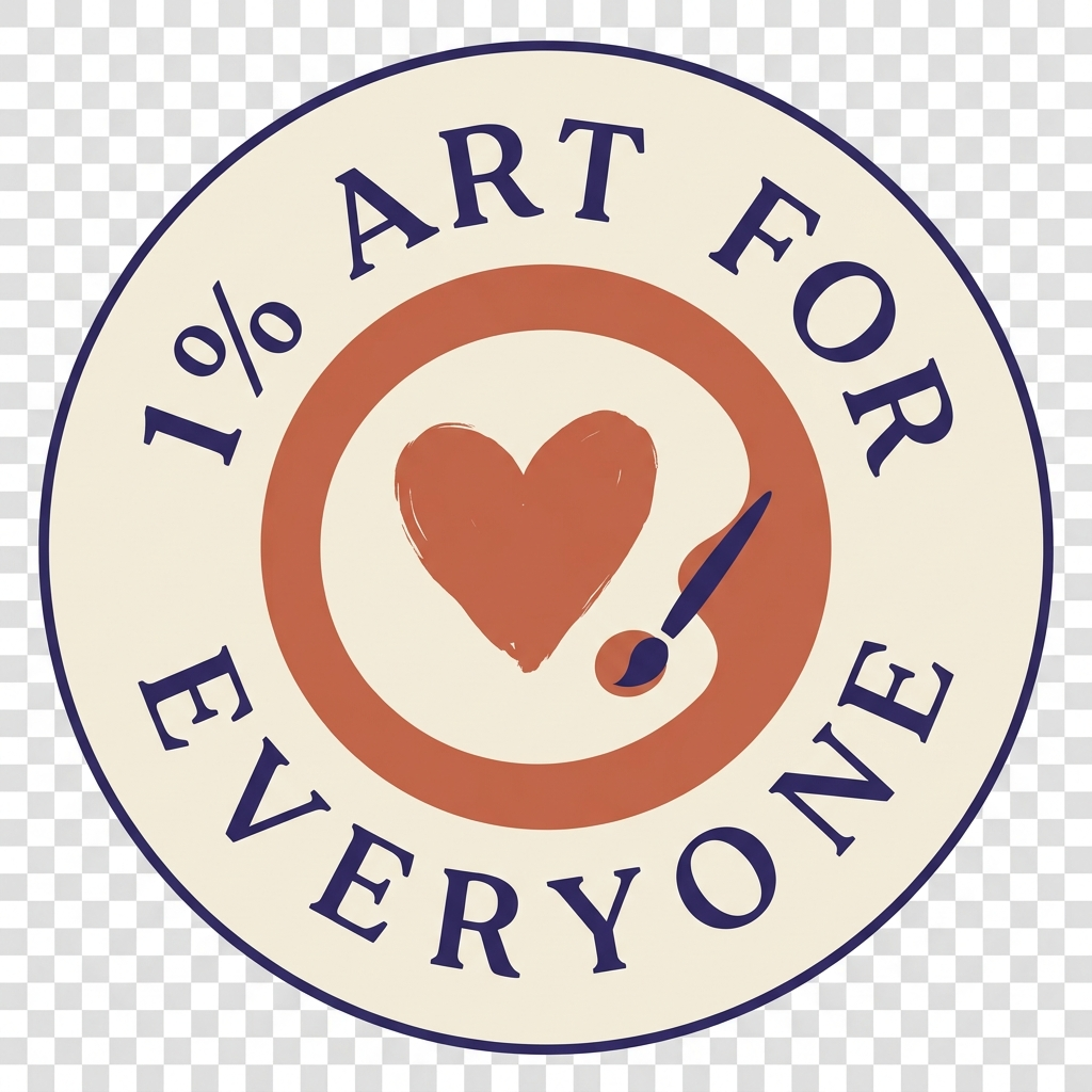 1% Art for Everyone commitment badge